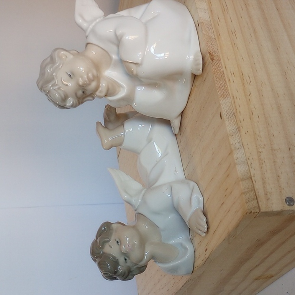 2 Lladro Angel 3 inches tall, 6 inches long